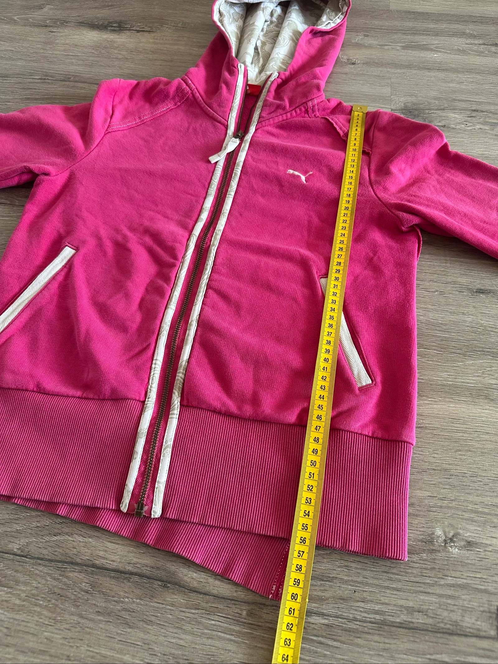 Sweat à capuche et fermeture éclair Puma Rose fuchsia pour femme Taille S | Y2K – photo 10